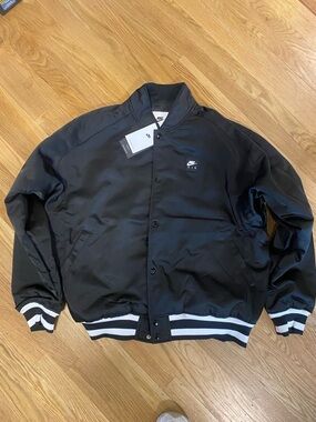 NEW Nike Air Varsity Therma-Fit Bomber Jacket Black - Men’s Size Medium